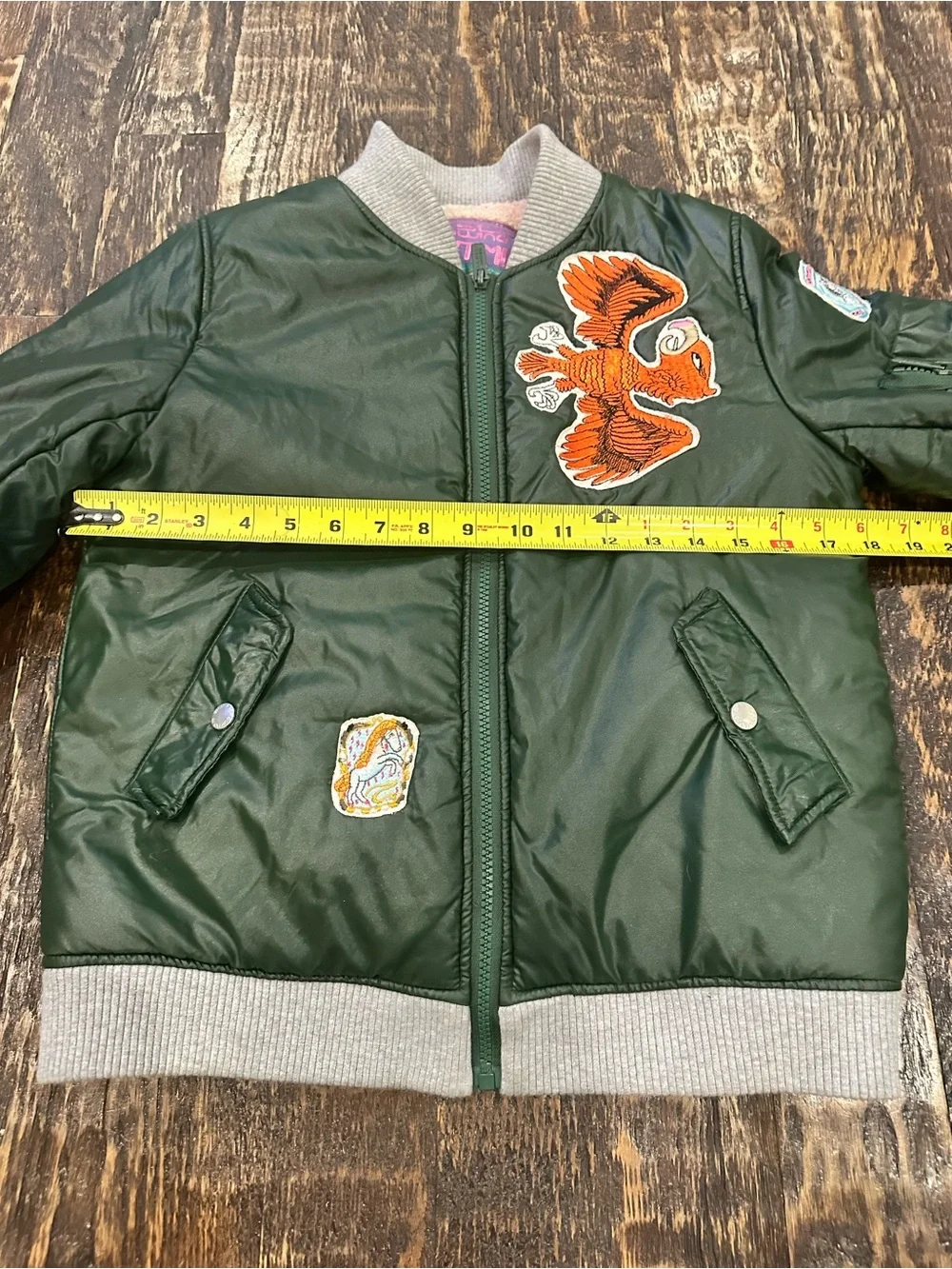Custo Barcelona Purple Patch Label kids bomber with patch Accents